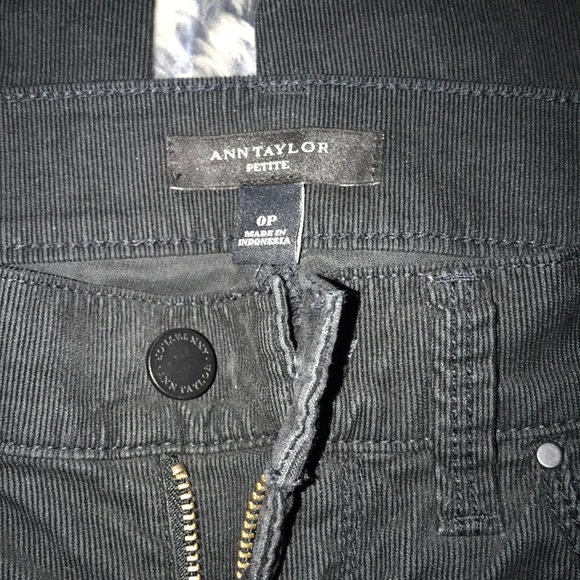 Ann Taylor Petite 0P Black corduroy New - Picture 4 of 6